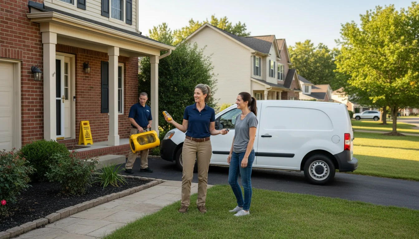 Residential water damage restoration in Argenta, IL